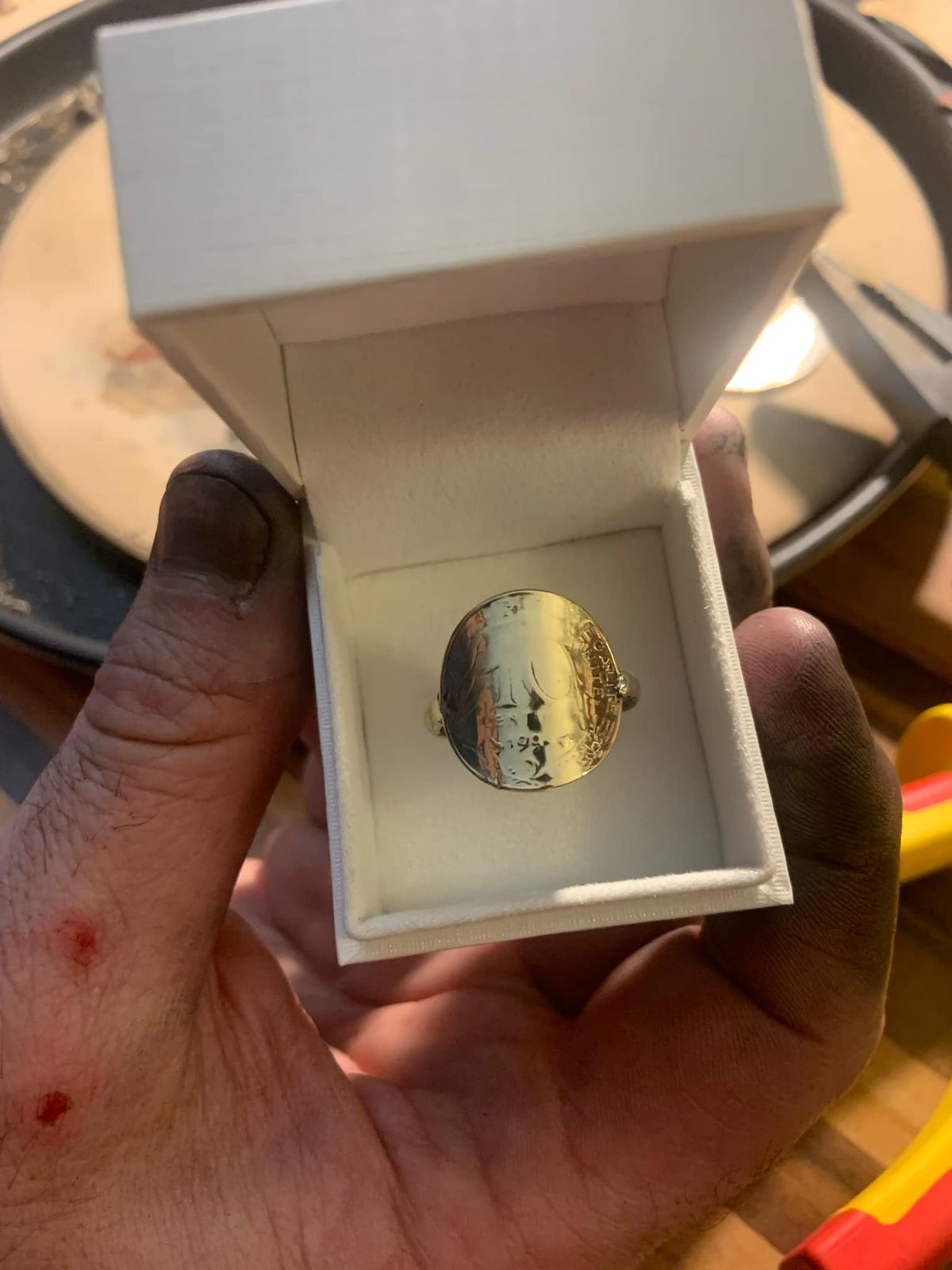 bague pièces 10 Centimes De Francs Marianne cintrée avers