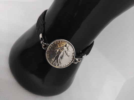 Bracelet 1 franc semeuse en argent 835