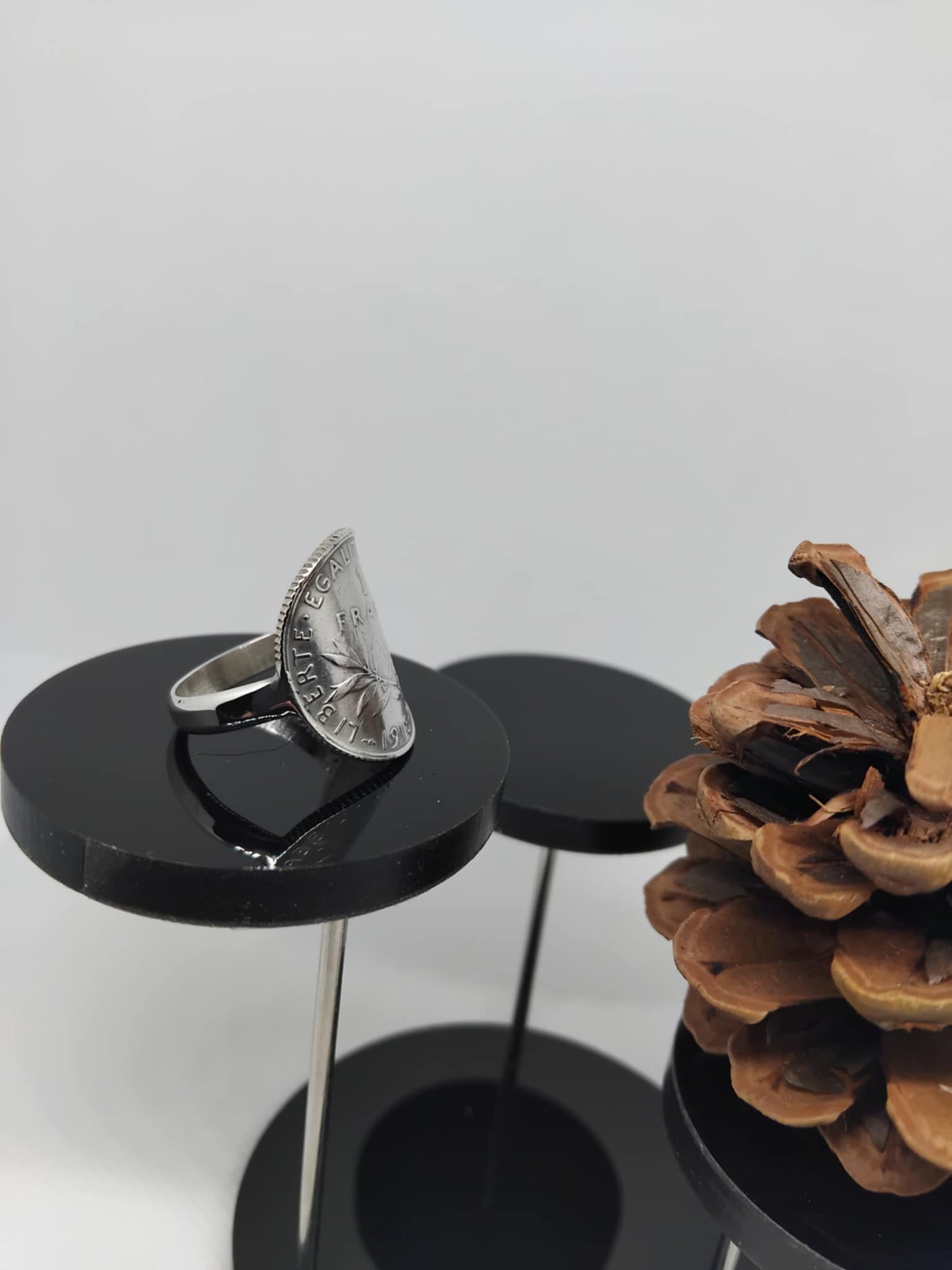 bague de 1 franc semeuse en argent 925