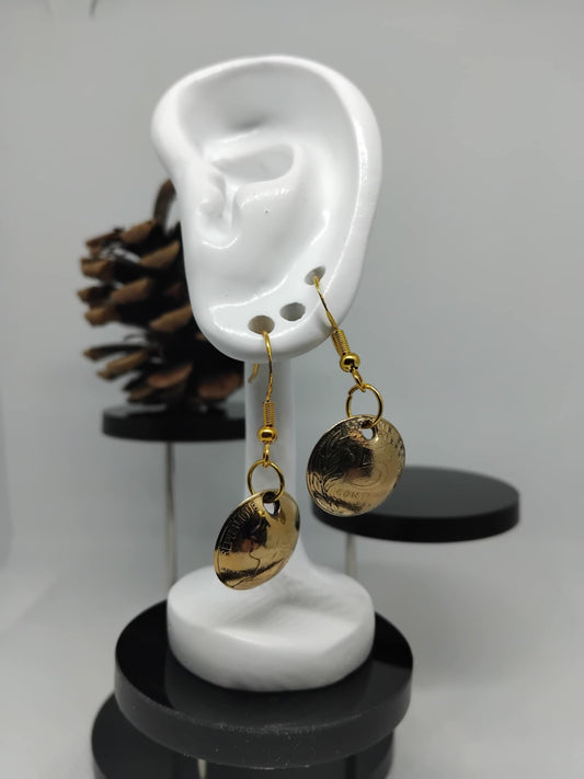 Boucle d'oreilles 5 Centimes Marianne bombé