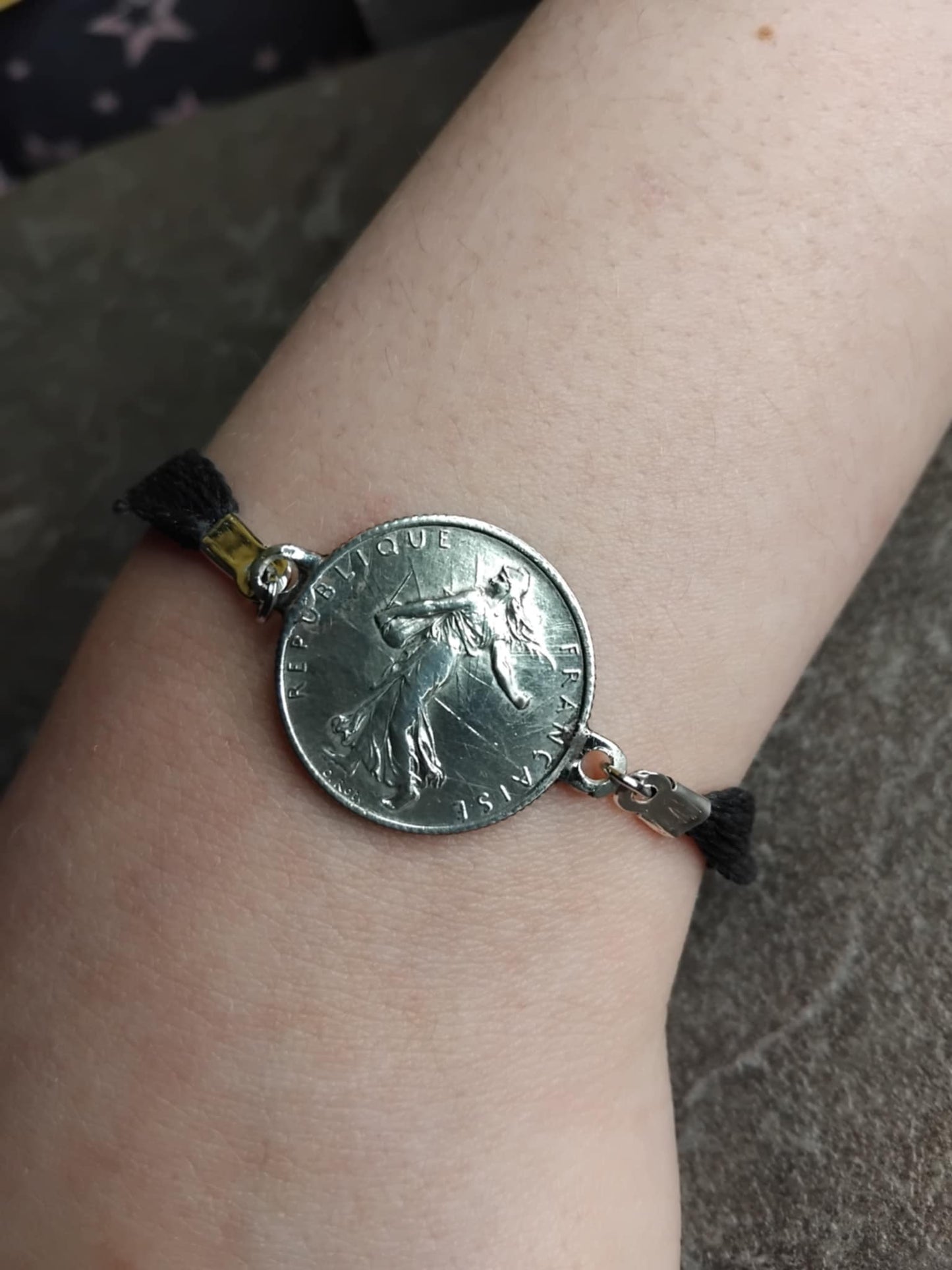 Bracelet 1 franc semeuse en argent 835