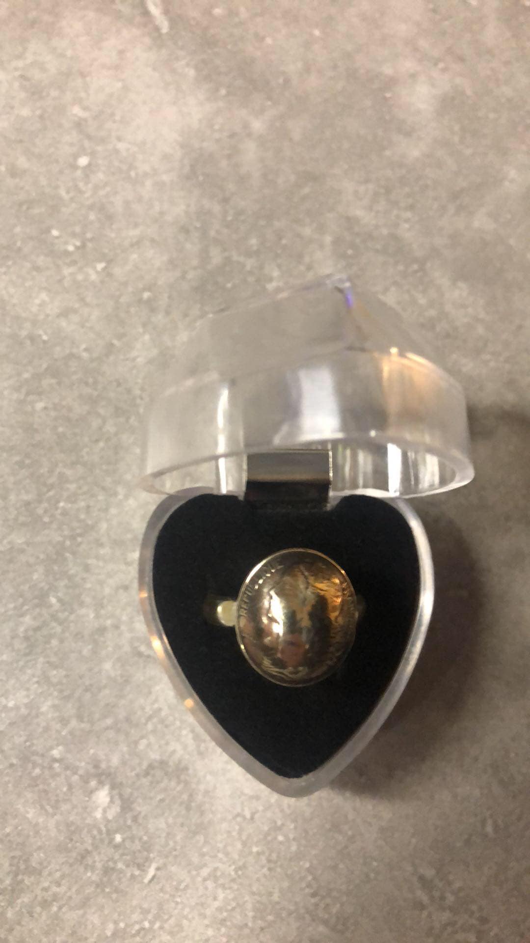 Bague Cintrée bombers 5 centime Marianne en Laiton