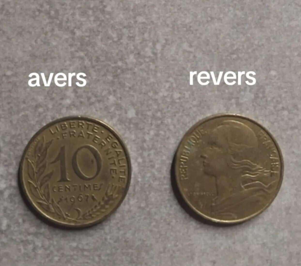 bague pièces 10 Centimes De Francs Marianne cintrée avers