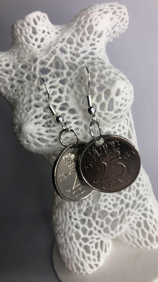 Boucles d oreilles du pays-bas 25 Cents