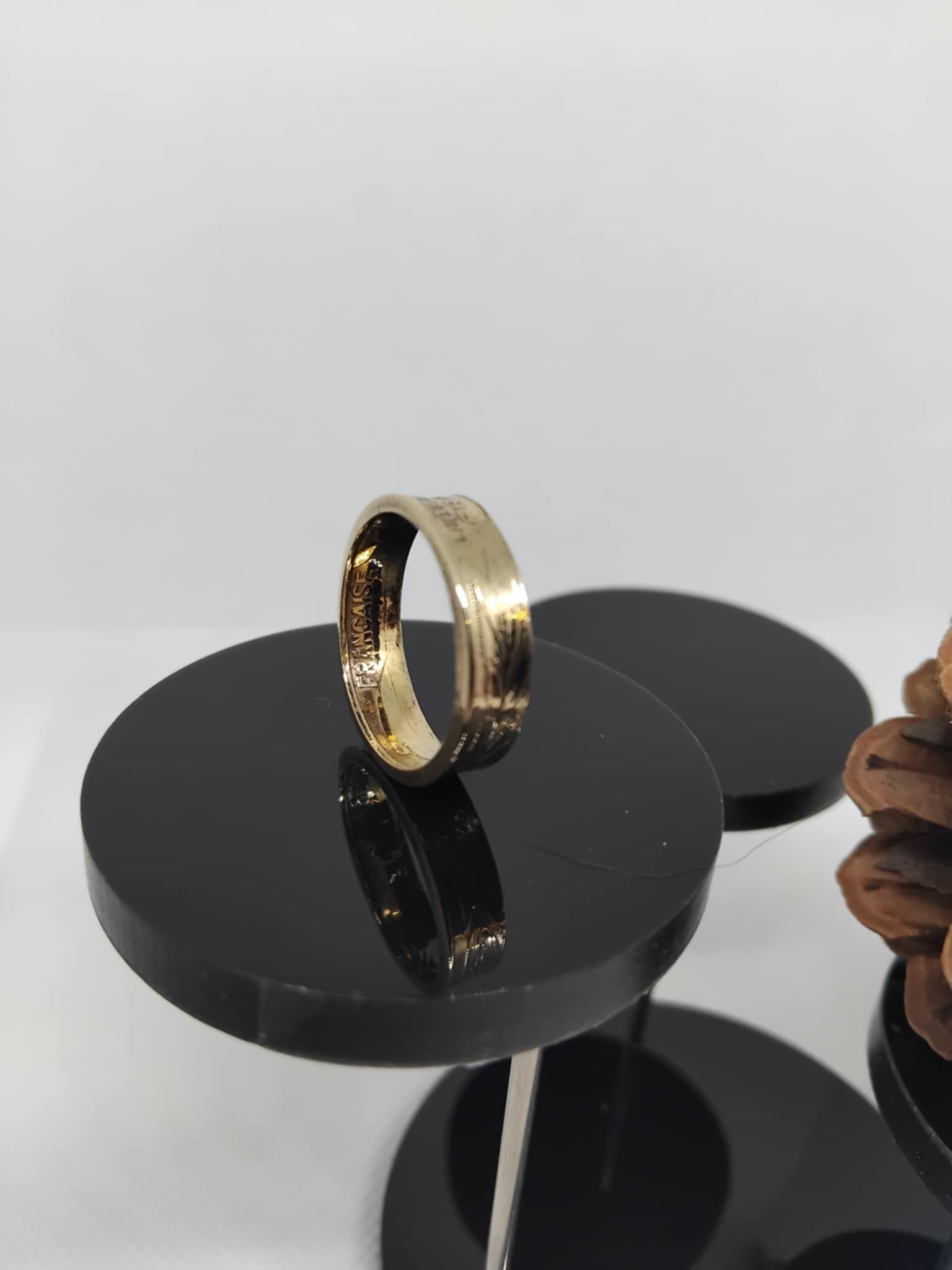 Anneau 20 centimes  franc Marianne en Laiton