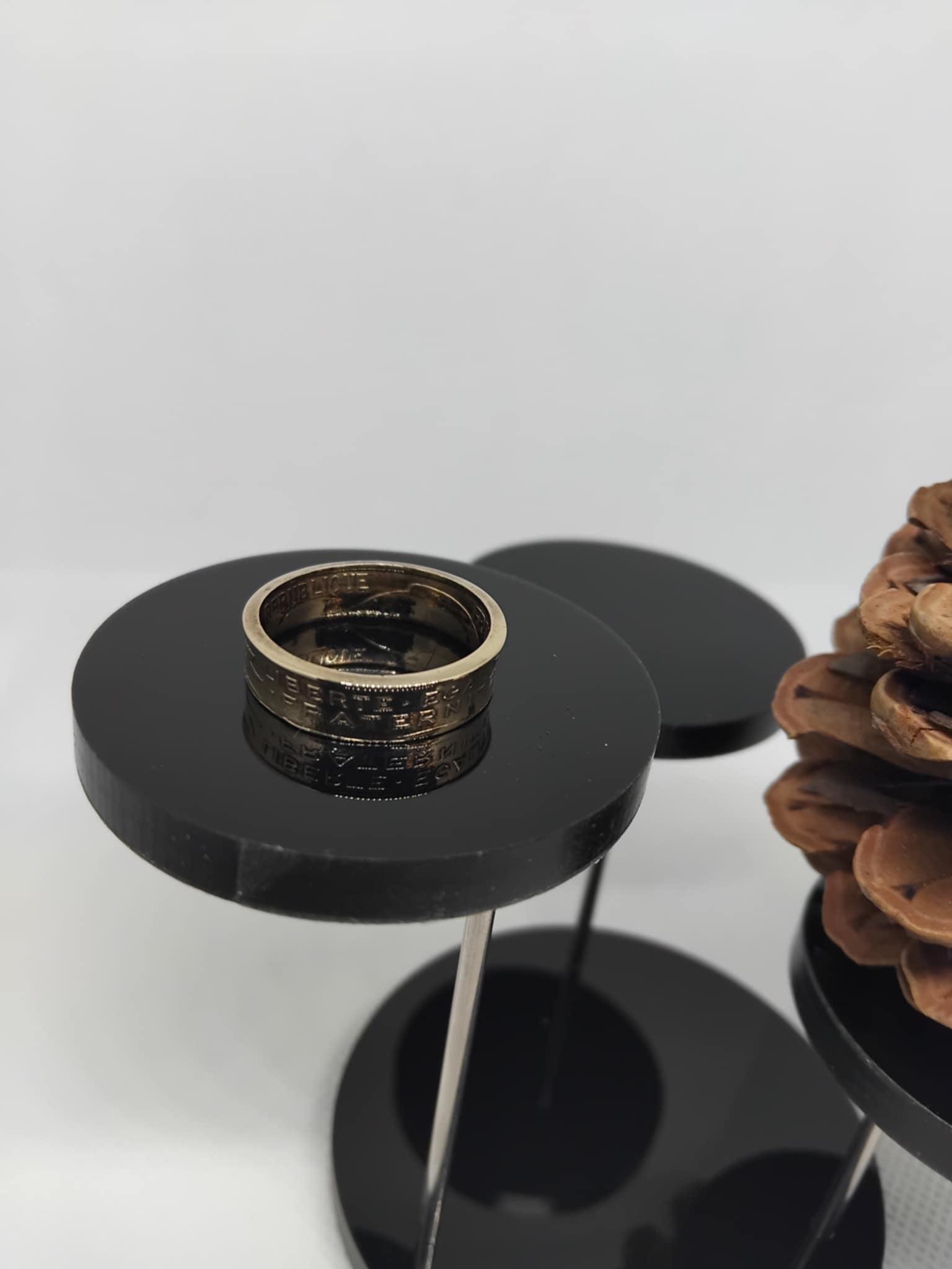 Anneau 20 centimes  franc Marianne en Laiton