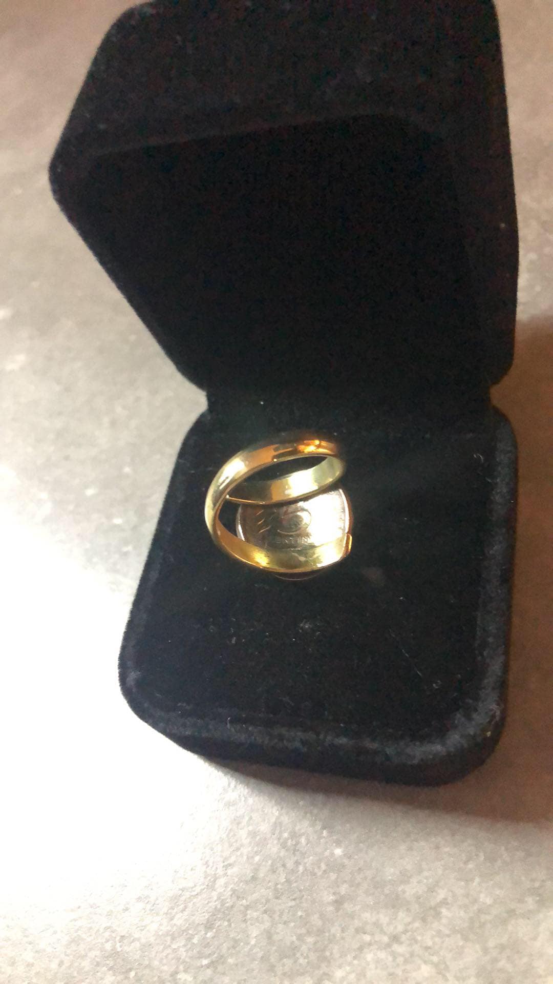 Bague pièce de monnaie 5 centimes Marianne Avers