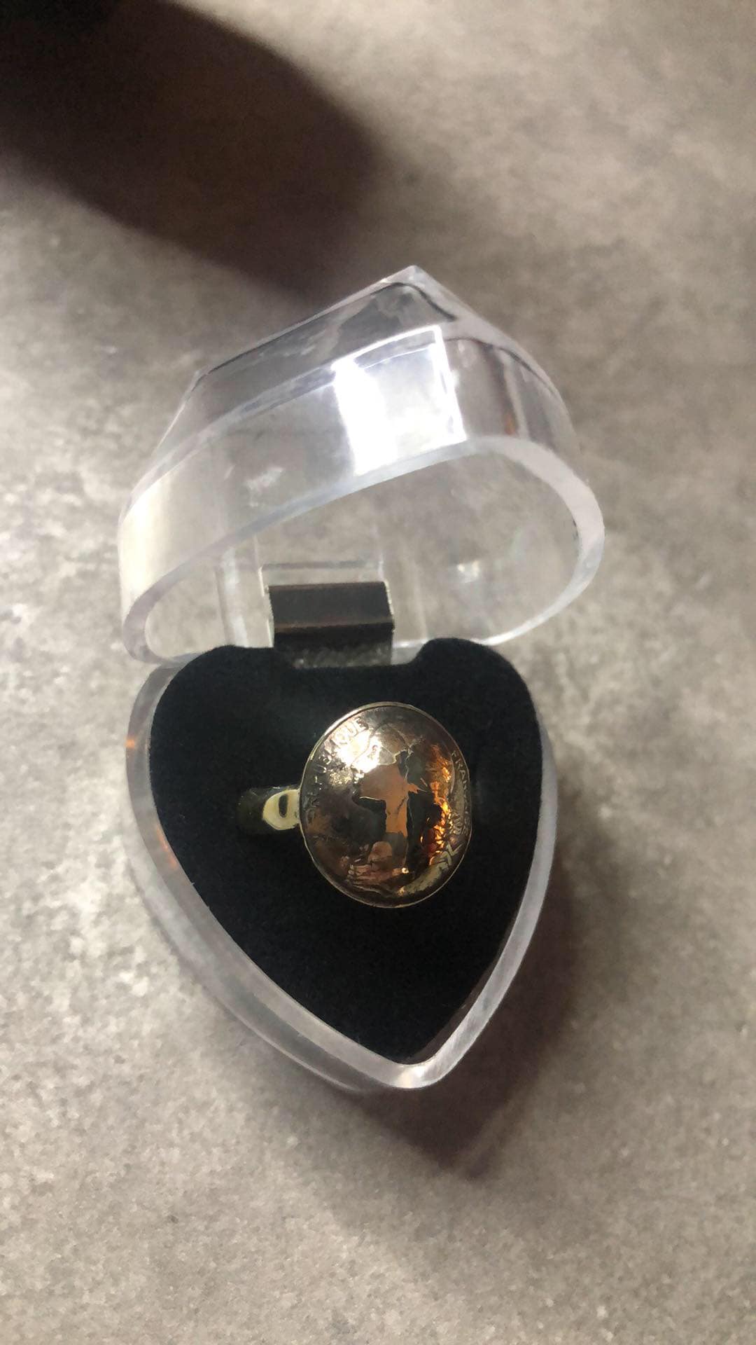 Bague Cintrée bombers 5 centime Marianne en Laiton
