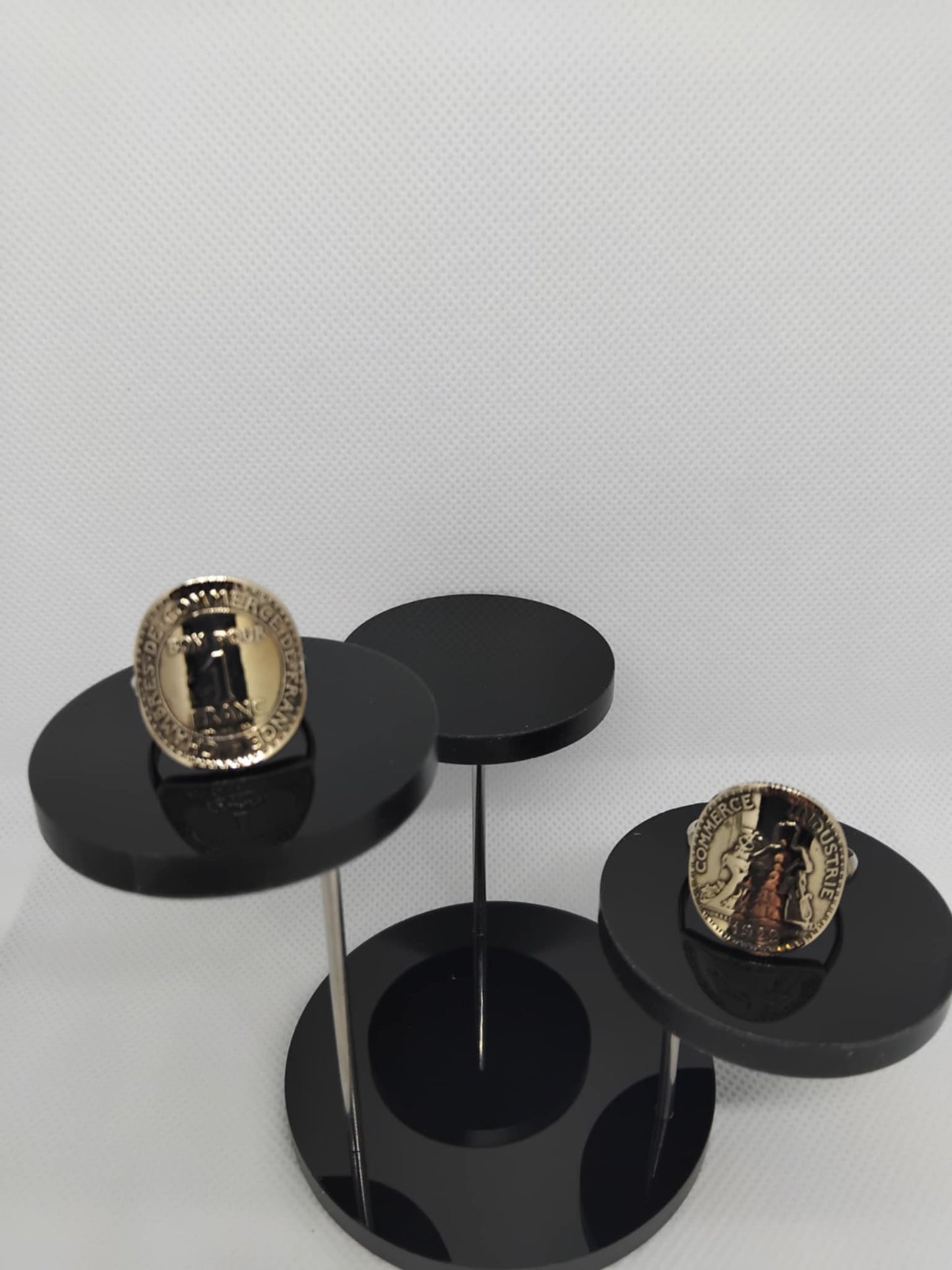 bague pièces de monnaie cintrée bon pour 1 Franc Avers