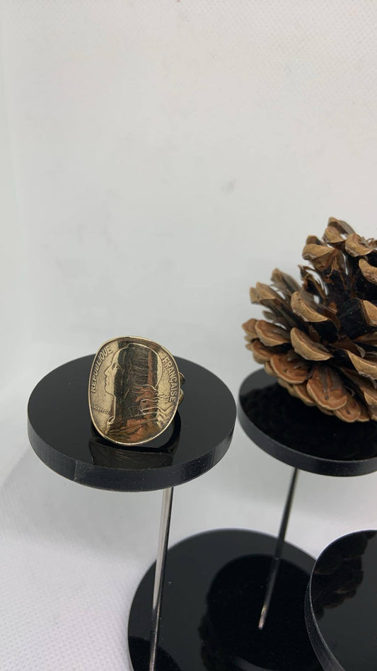 Bague 20 centime Marianne en laiton